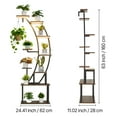 thumbnail image 5 of VEVOR Plant Stand Indoor with Grow Lights, 63 in Tall 9-Tier Lighted Plant Shelf, Metal Corner Plants Holder, 3 Timer & 10 Brightness, Curve-Shaped Flower Display Rack for Living Room Balcony Decor, 5 of 9