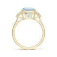 thumbnail image 2 of Angara Natural 2.7 Ct. Aquamarine with Diamond Classic Ring in 14K Yellow Gold for Women (Ring Size: 11.5), 2 of 12