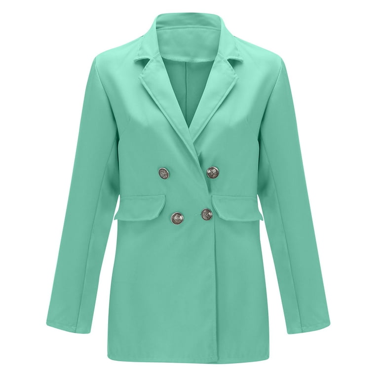Mlzmgr Plus Size Dress Coats for Women S-5xl 3/4 Sleeve Open Front Regular Fitted Office Work Business Casual Shirts, Women's