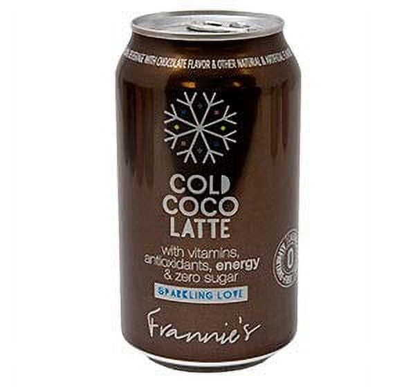 Frannie's Sparkling Beverage- Zero Calories & Sugar, Aspertame Free: 8-Pack 12 fl. oz. Cans Cold Coco Latte