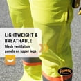 thumbnail image 2 of Pioneer Hi Vis Safety Traffic Work Pants for Men - Breathable Mesh Panels - Boot Access - Pockets - Class 3 - Yellow/Green, 2 of 9