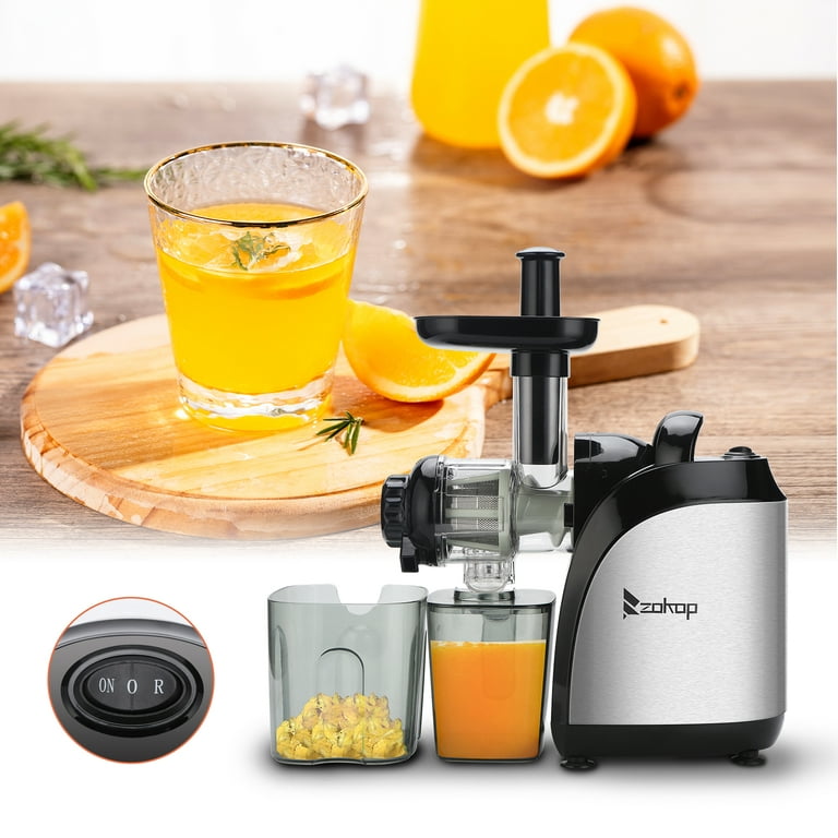 IWODTECH Cold Press Juicer, Slow Juicer Machines, Slow Masticating Juicer  with 2-Speed Modes, Juicer Machine for Vegetable & Fruit, Silent Motor and