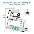 thumbnail image 6 of ELENKER Sliding Shower Chair with 360° Swivel Seat, Tub Transfer Bench with Drainage Holes for Senior, Sick and Handicap, 6 of 7