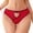 Red, variant on Ozmmyan Womens Low Rise Ribbed Cotton Bikini Panties Heart Cutout Bow Detail Breathable Cheeky Underwear