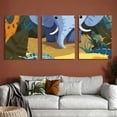 thumbnail image 6 of Shadudu Elephant Canvas Wall Art Set of 3 for Living Room Bedroom Office Decor, 12x16 Inches Each 12"x16"x3pcs, 6 of 6