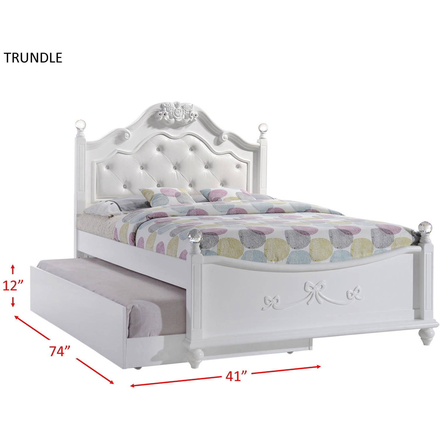 Picket House Furnishings Annie Full Platform Bed w/ Storage Trundle