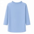 thumbnail image 2 of Blusa George para Mujer, Manga 3/4 Azul Talla 3Eg, 2 of 4
