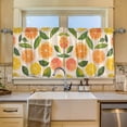 thumbnail image 2 of Yayeee Kitchen Curtains Tier Set of 2 Light Filtering 57"x24" Over Sink Window Panels, Beige Citrus Leaves, 2 of 7