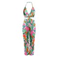 thumbnail image 5 of Wyzesi Jumpsuit Shorts V Neck Women'S Printed Neck Jumpsuit with Backless Design, 5 of 5