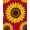 Red, Pattern 4, variant on ODIKA 5x7 Machine Washable Non-Slip Area Rug, Cheerful Sunburst Medallion with Radiating Ray Details High Traffic Rug, Yellow, 703380