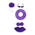 thumbnail image 2 of Summer Porch Goose Outfits, 23" Garden Goose Clothes, Costume Bikini Goose Clothes with Sunglasses Swim Ring Set, Statue Outdoor Summer Patio Yard Decorations, Raincoat Style Shaped Clothes, 2 of 5