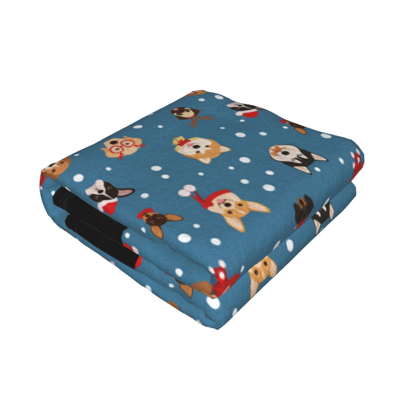 Throw Blanket for Couch - Christmas Cute Dog Puppy Soft Comfy Lightweight Cozy Warm Throw Blanket, Fuzzy Plush Flannel Blanket & Throws for Sofa and Bed All Season