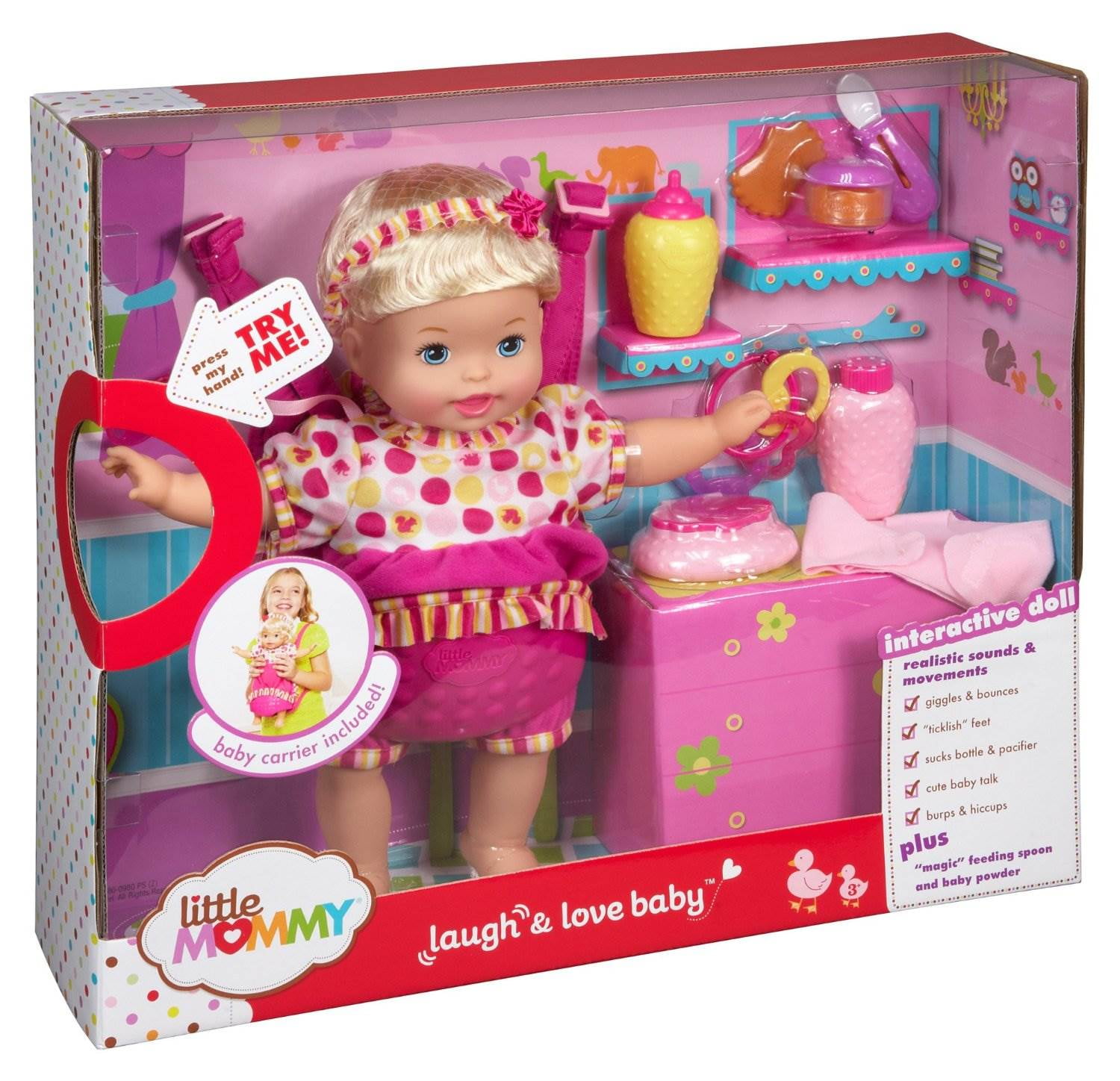 Fisher price little mommy baby doll deals