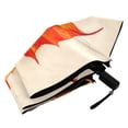 thumbnail image 5 of Red Maple Leaf All Weather Umbrella Triple Folding Parasol 6 Ribs UV Protection Portable, 5 of 8