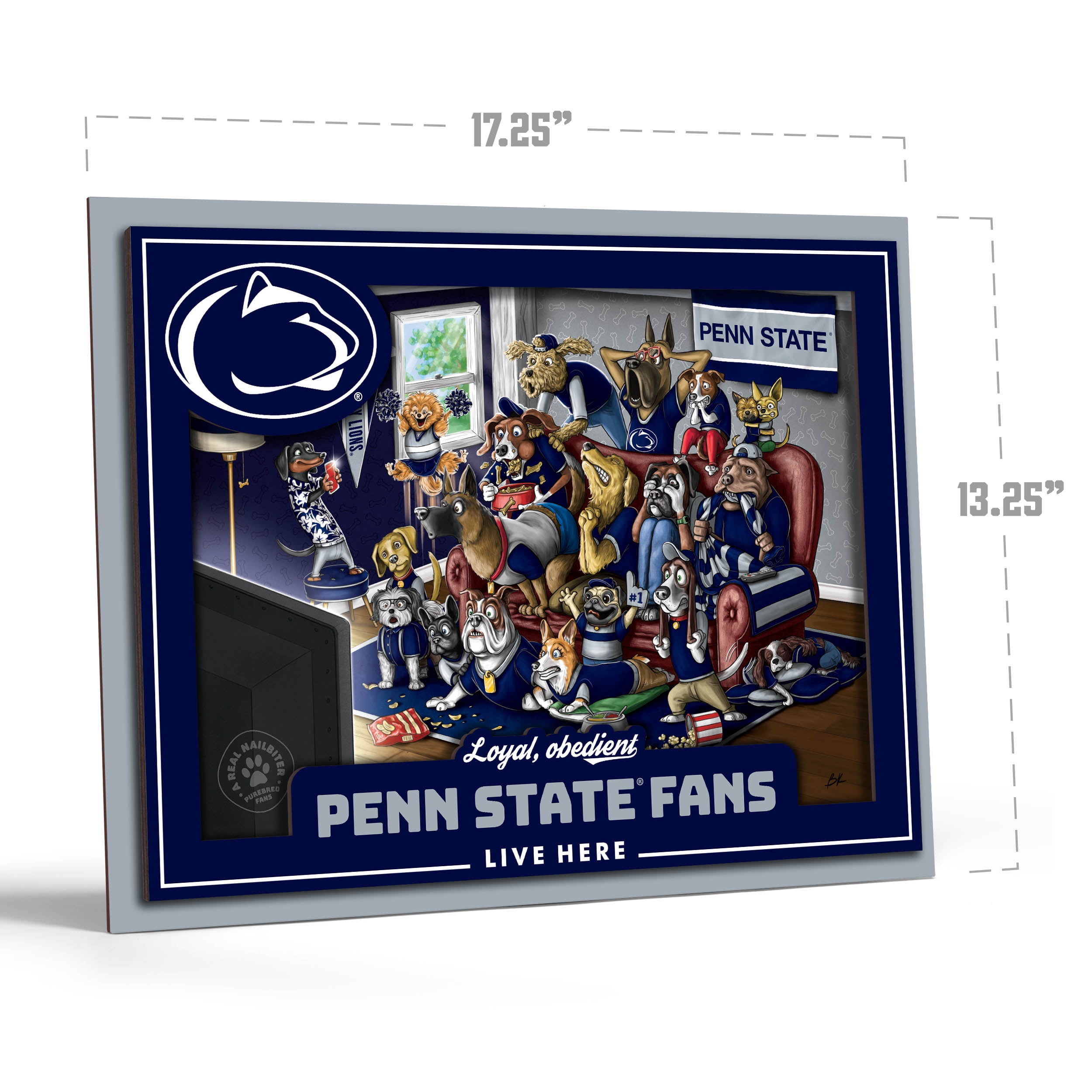YouTheFan NCAA Penn State Nittany Lions Purebred Fans Wall Art