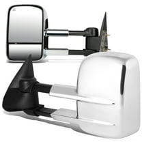 DNA Motoring TWM-001-T111-CH For 2003 to 2007 Silverado / Sierra Pair of Chrome Powered   Heated Glass   Manual Extenable Side Towing Mirrors 04 05 06