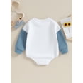 thumbnail image 4 of Cenuakty Baby Boys Autumn Casual Romper Infant Long Sleeve Letter Print Contrast Color Romper, 4 of 9