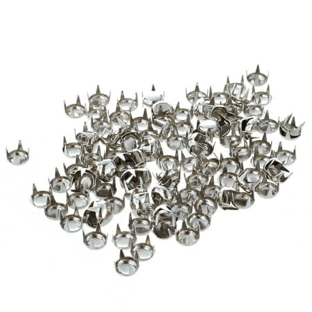 

100 x 6 mm Rivets Metal DIY Round Rivets Spikes Silver