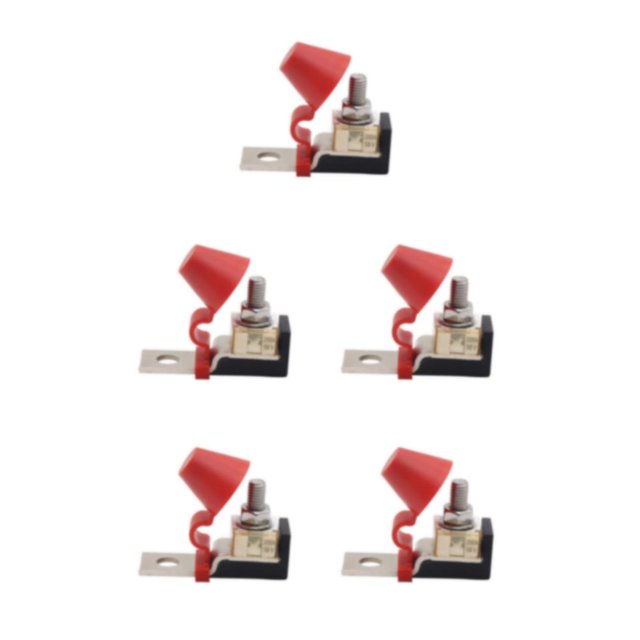 Transemion Marine Terminal Fuse Block for Boat Compact and Waterproof 200A 6.2 x 2 x 4.5cm 5Set