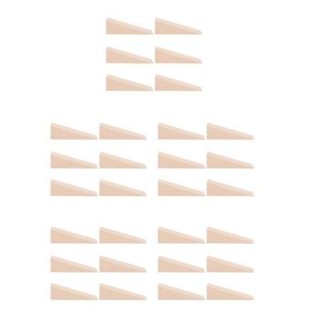 MLINS 30 pcs  Non-Slip Wood Door Stopper Wooden Door Wedge Stop Wooden Door Block Triangle Door Stopper for Office Chair Caning Accessories