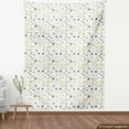 thumbnail image 4 of Ambesonne Christmas Fabric by the Yard Upholstery, Snowy Winter, 1 Yard, Grey Yellow White, 4 of 5