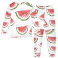 thumbnail image 2 of FORMRS Long Sleeve Top and Pants Pajama Set for Niños 2-Piece Sleepwear, Sizes 18M-8Y, Watermelon Pattern, 2 of 6