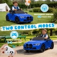 thumbnail image 3 of BMW M4 12V Kids Ride On Toy Car with Parents Remote, Electric Car with USB/MP3, Bluetooth, LED Light, Toddler Car with A Handle with Wheels and A Pull, Easy to Carry, Gift for Boys Girls 2-5, Blue, 3 of 9