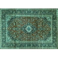thumbnail image 1 of Ahgly Company Indoor Rectangle Persian Turquoise Blue Traditional Area Rugs, 7' x 10', 1 of 4