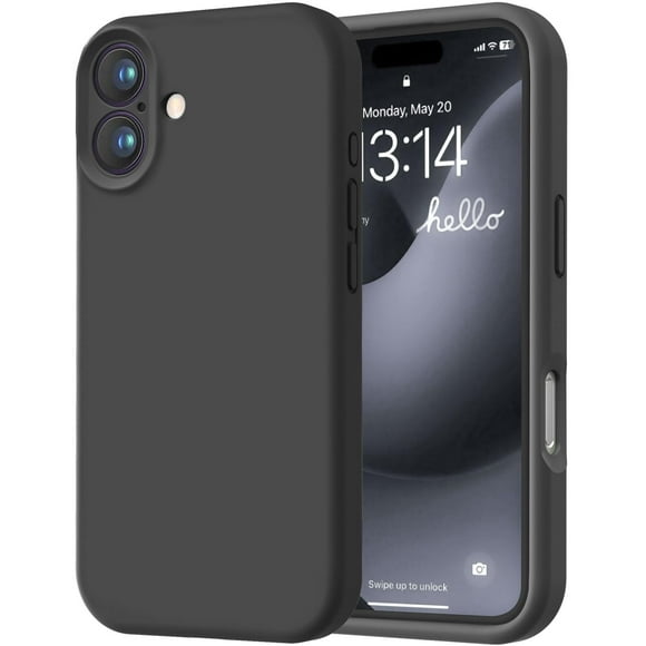Funda para teléfono LOVE 3000 diseñada para iPhone 16 de 6.1 pulgadas, negra