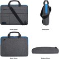 thumbnail image 2 of 13.3 Inch Multi-Functional Laptop Sleeve Business Briefcase Messenger Bag with USB Charging Port for 13-13.3, 2 of 5