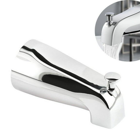 COSTYLE Bath Slip-On Tub Spout with Diverter 4in Chrome For 1/2" Copper Water Tube