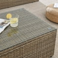 thumbnail image 7 of Modway Convene Outdoor Glass & Synthetic Rattan Coffee Table in Brown, 7 of 7