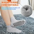 AMITOFO Fuzzy Socks Mens Soft Cozy Fluffy Slipper Socks Non Slip Grip