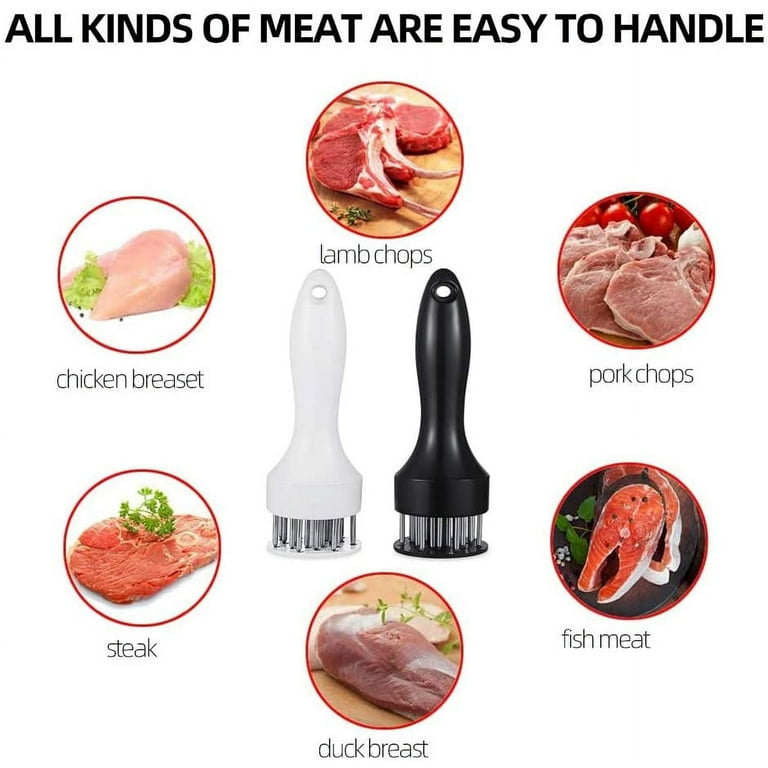 2 Pack Meat Tenderizer Tool Profession Kitchen Gadgets Jacquard Meat  Tenderizers with 21 Blades Stainless Steel Meat Tenderizer Needle Best for Kitchen  Cooking Tenderizing Beef 