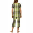 thumbnail image 3 of Tnhcen Women's Capri Pajama Sets Print Sleepwear Short Sleeve Nightwear with Capri Pants Soft Pjs Set Homewear S-3XL, 3 of 6