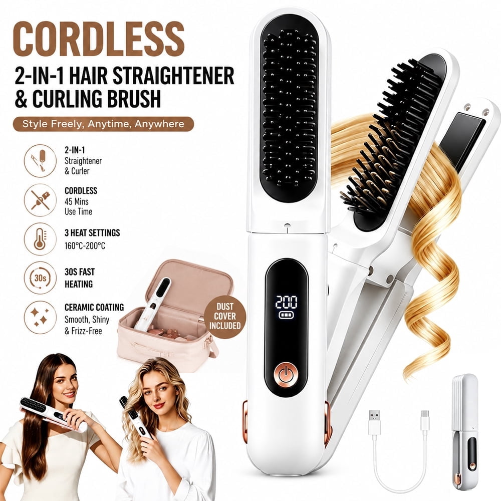 値下げ ELEMEA COMB STRAIGHTENER 正規品 Walmart Electric Ceramic Straightening Comb with Rotating Heat