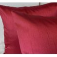 thumbnail image 6 of Aiking Home Solid Faux Silk Euro Shams Set of Two 26 x 26 inch, Red, 6 of 7