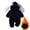 Black, variant on SKIYLEVZ Baby and Toddler Unisex Jumpsuit Babies' Clothes Cotton Thermal Fleece Lined Cute Baby Outfit Clothes Winter Hooded Romper Snowsuit Infant Newborn Toddler