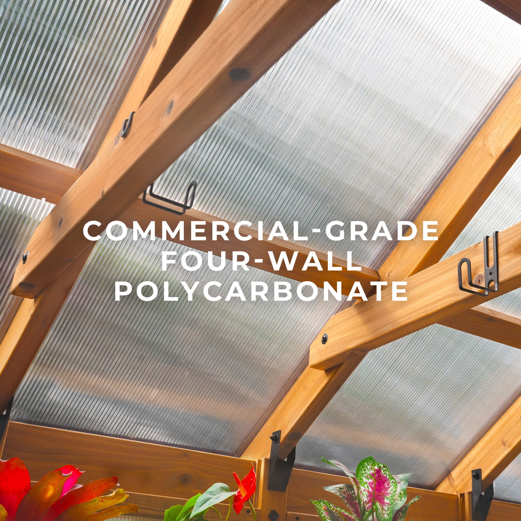 Backyard Discovery Savannah Chalet-Style 14.5' x 12' Cedar and Polycarbonate Greenhouse