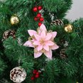 thumbnail image 4 of Artificial Christmas Flowers 14cm Glitter Flowers Christmas Tree Decorations for Home New Year 2022 Decor, 4 of 9