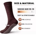 thumbnail image 6 of Yacht & Smith Mens Thermal Slipper Socks, Non-Skid with Gripper Bottom, Hospital Tube Socks, Assorted Colors (12 Pairs Assorted B, (10-13)), 6 of 7