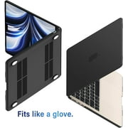 IBENZER MacBook Air 13 inch case 2025 2024 2023 2022 M5 A3449 M4 A3240 M3 A3113 M2 A2681, Hard Shell Case & Keyboard Cover & Type-C Adapter, Black, W-MAT13-KK-BK+1TC