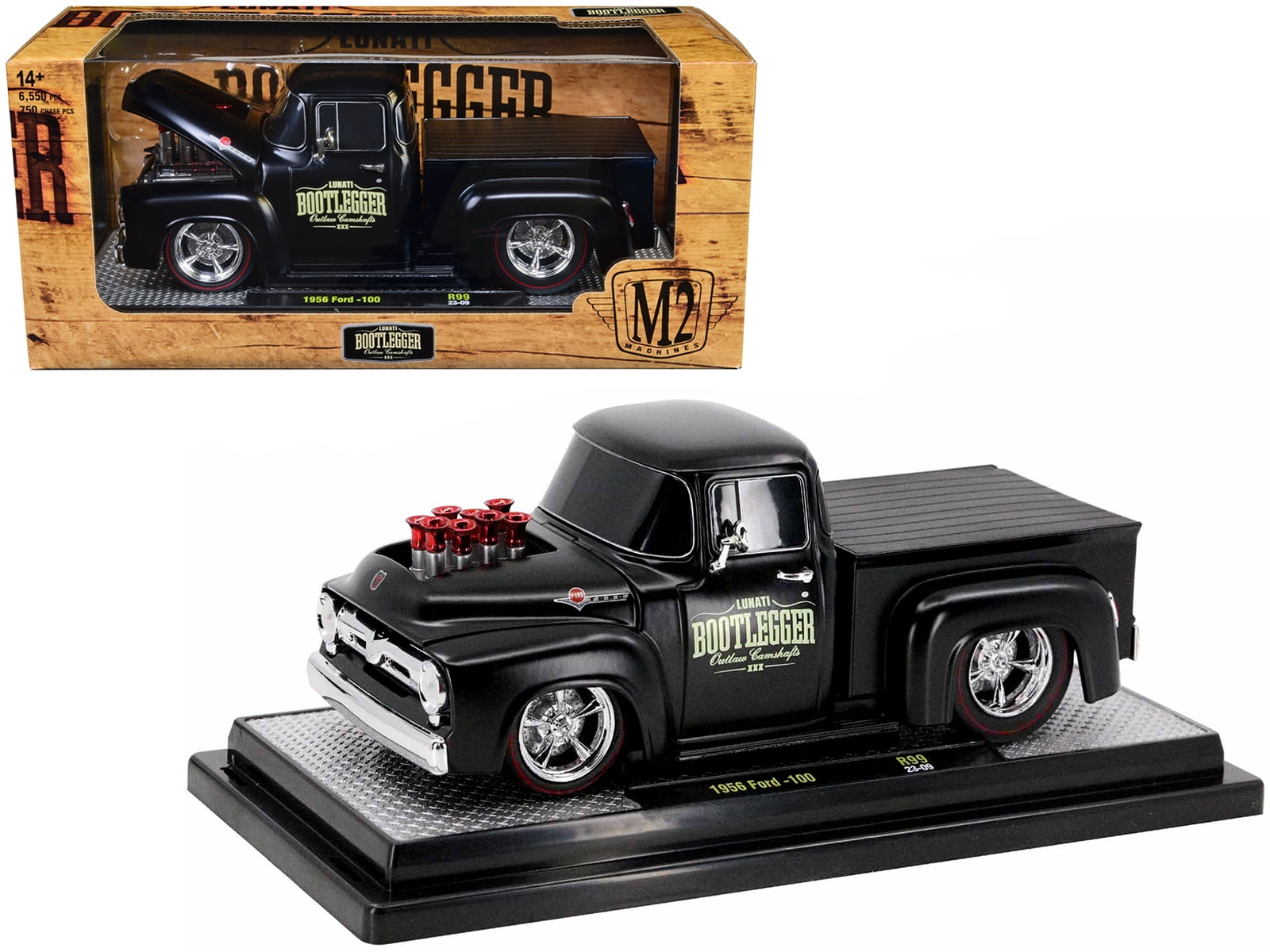 1956 Ford F-100 Pickup Truck Blue Metallic Limited Edition to 6650