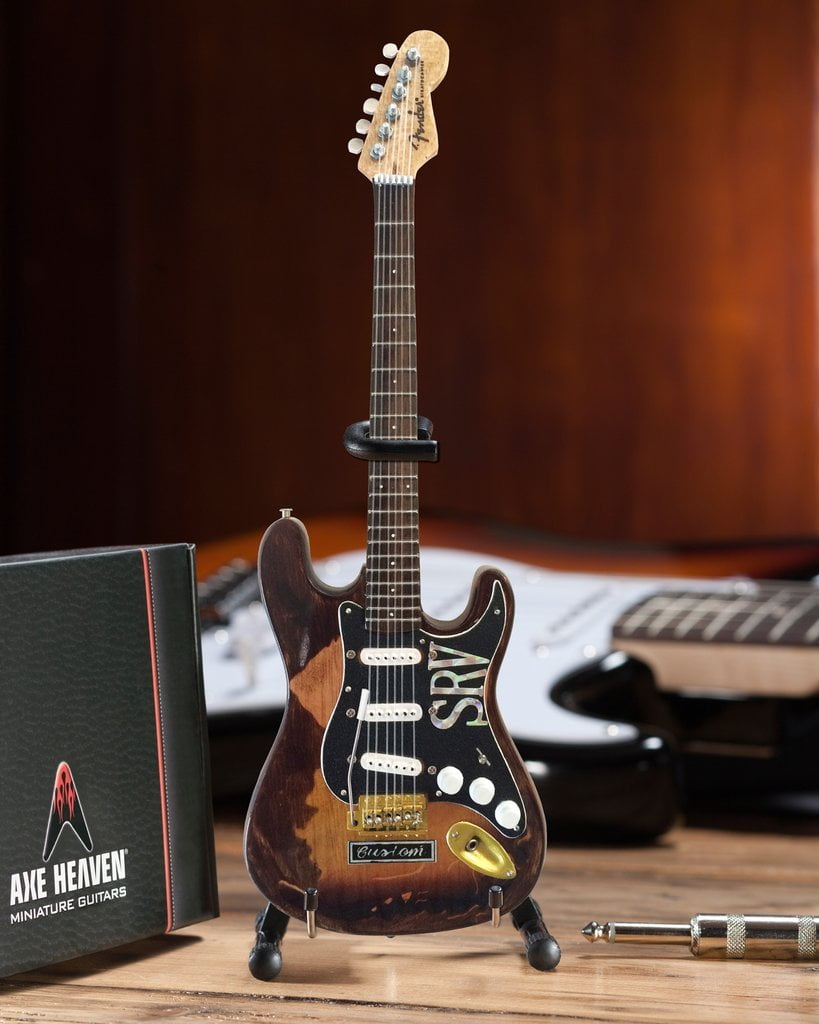STEVIE RAY VAUGHAN Miniature Guitar SRV Custom w//Guitar Pick