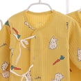 thumbnail image 3 of Linfrsh Baby Girl Clothes Preemie Preemie Twin Baby Boy Clothes Baby 5PCS Sleeve +Bib Tops+Hat+Pants Long Girls Outfits Long Sleeve Cute Yellow,0-3 Months, 3 of 4