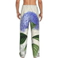 thumbnail image 3 of Goofa Vintage Flower Printed Soft Pajama Pants for Men, Wide Leg Comfy Casual Lounge Yoga Pants-Medium, 3 of 9