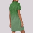 thumbnail image 4 of UoCefik Vintage Dresses For Women Party Short Sleeve V Neck Flowy Dresses Trendy Floral Summer Beach Sundress Holiday Casual Mid Length Dress Green XXL, 4 of 4