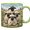 Accent Mug, variant on Lotusprint LLC Funny Sheep Family 2D Print Flat Accent Mug, Custom Name Mug Farm Animal Lover Gift, Dark Blue