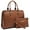 Buffalo-Brown, variant on Women Satchel Handbags Shoulder Purses Totes Top Handle Bags With Matching Wallet
