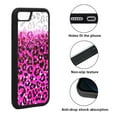 thumbnail image 2 of FINCIBO Soft Rubber Cover Case for Apple iPhone 7/8 4.7" (NOT FIT Apple iPhone 7 PLUS 2016 5.5" or Apple iPhone 8 PLUS 2017 5.5"), Pink Glitter With Black Pink Leopard, 2 of 5